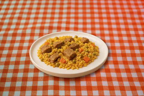 Ternera al punto con arroz