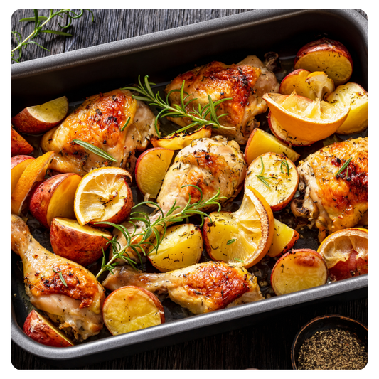 Receta de pollo al horno con patatas