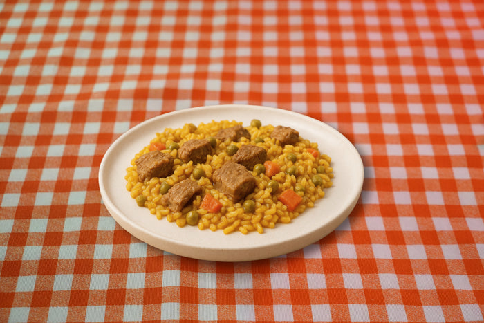 Ternera al punto con arroz